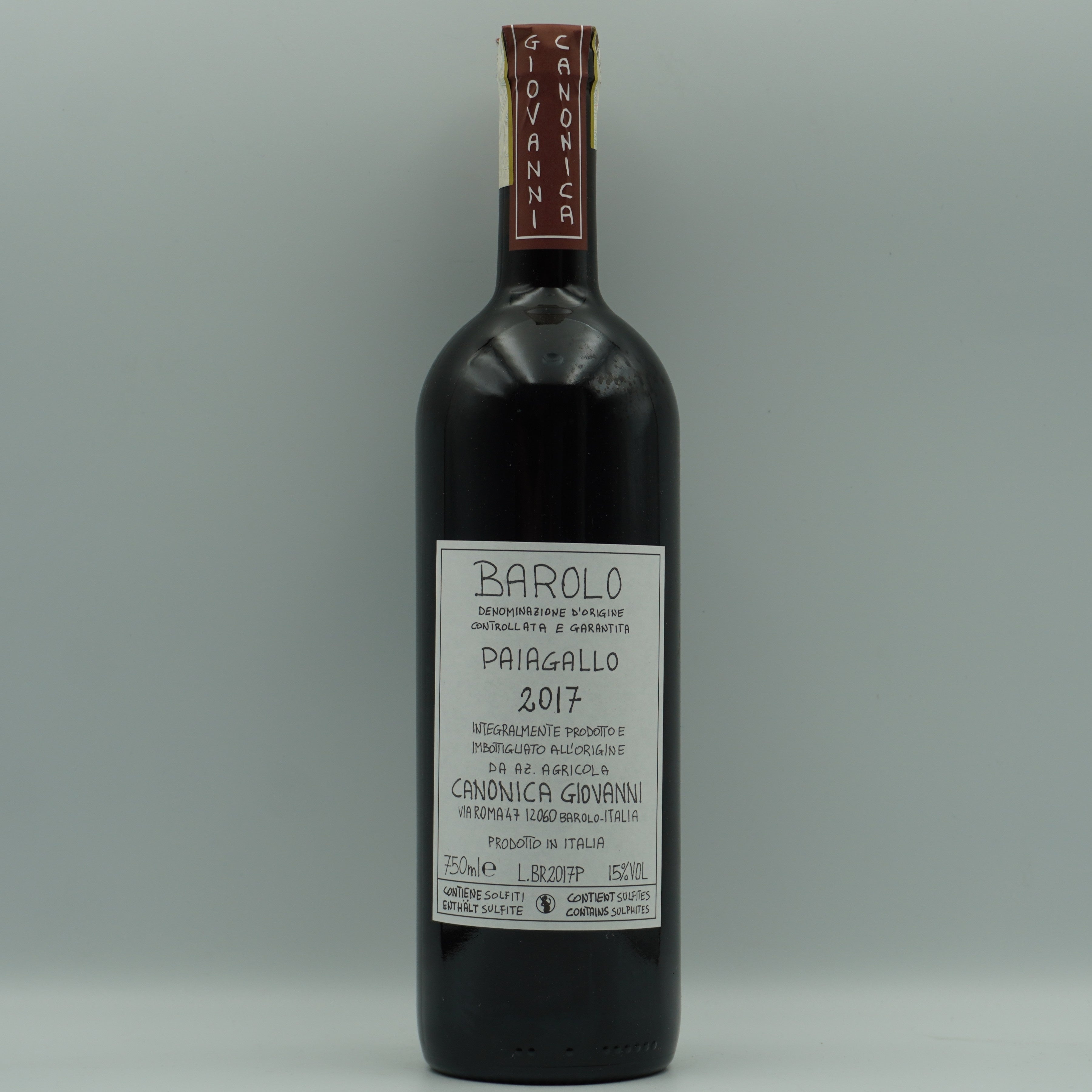 Giovanni Canonica, Barolo 'Paiagallo' 2017 – Parched