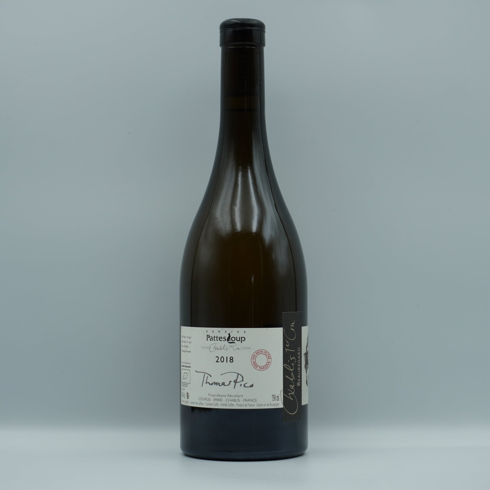 Domaine Pattes Loup, Chablis 1er Cru Beauregard 2018